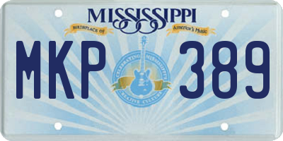 MS license plate MKP389