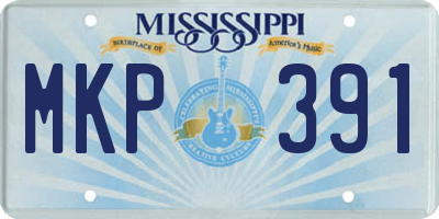 MS license plate MKP391