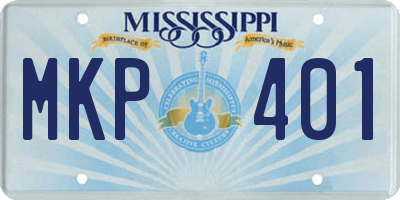 MS license plate MKP401