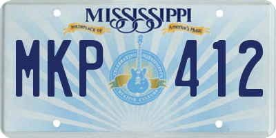 MS license plate MKP412