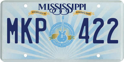 MS license plate MKP422