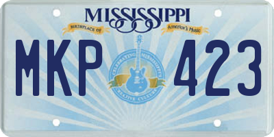 MS license plate MKP423