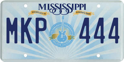 MS license plate MKP444
