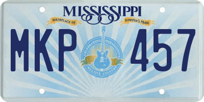 MS license plate MKP457