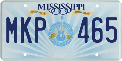 MS license plate MKP465