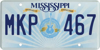 MS license plate MKP467