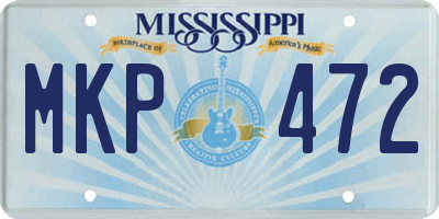 MS license plate MKP472