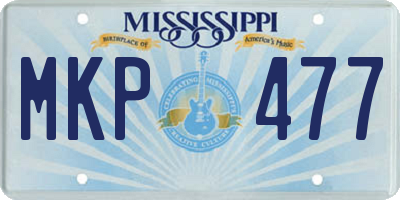 MS license plate MKP477
