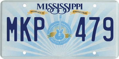 MS license plate MKP479