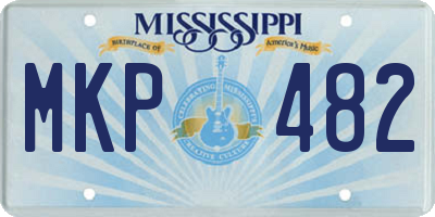 MS license plate MKP482