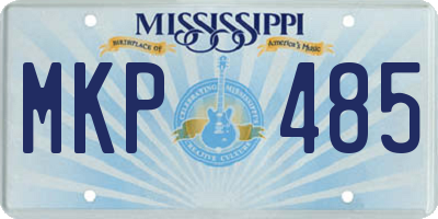 MS license plate MKP485