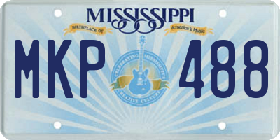 MS license plate MKP488