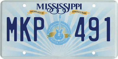 MS license plate MKP491