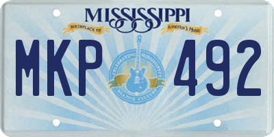 MS license plate MKP492