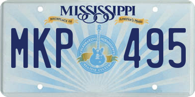 MS license plate MKP495