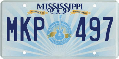 MS license plate MKP497