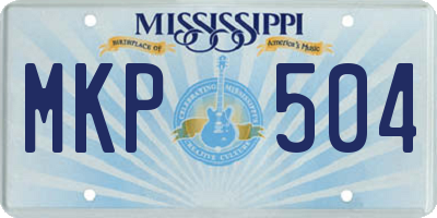 MS license plate MKP504