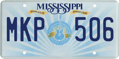 MS license plate MKP506