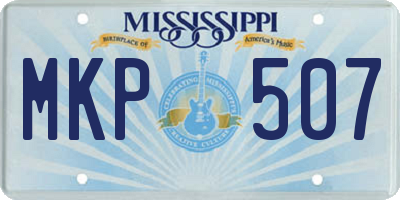 MS license plate MKP507