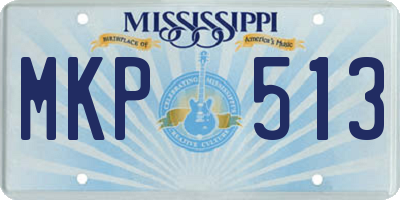 MS license plate MKP513