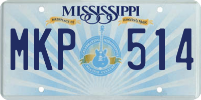 MS license plate MKP514