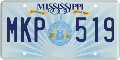 MS license plate MKP519