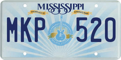 MS license plate MKP520