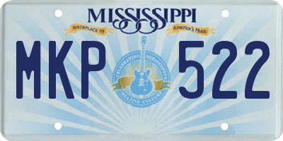 MS license plate MKP522