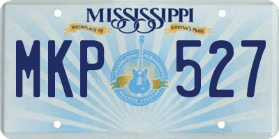 MS license plate MKP527