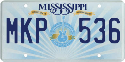 MS license plate MKP536