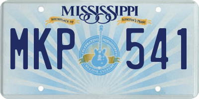 MS license plate MKP541