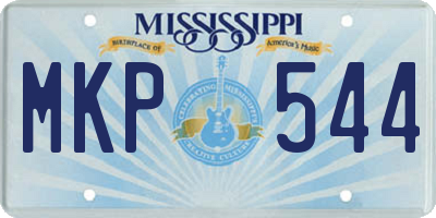 MS license plate MKP544