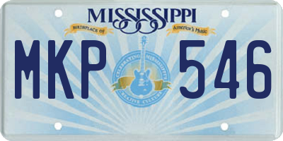MS license plate MKP546