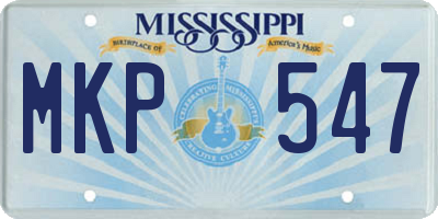MS license plate MKP547