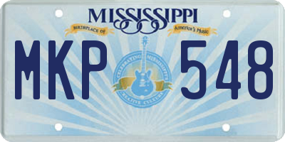 MS license plate MKP548