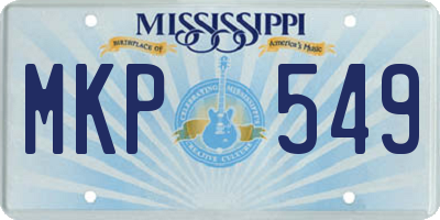 MS license plate MKP549