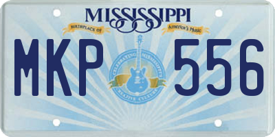 MS license plate MKP556