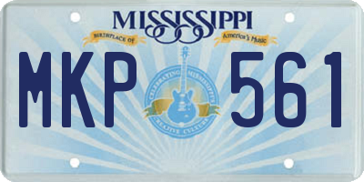 MS license plate MKP561