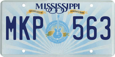 MS license plate MKP563