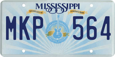 MS license plate MKP564