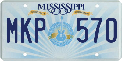 MS license plate MKP570