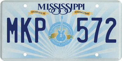 MS license plate MKP572