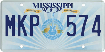 MS license plate MKP574
