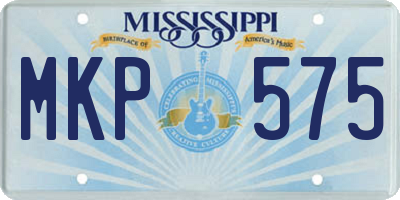 MS license plate MKP575