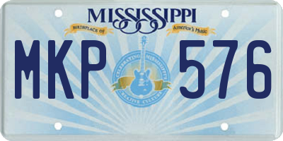 MS license plate MKP576