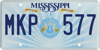 MS license plate MKP577