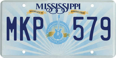 MS license plate MKP579