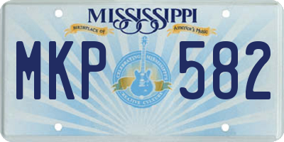 MS license plate MKP582