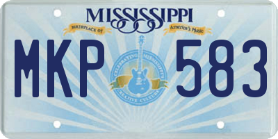 MS license plate MKP583