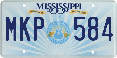 MS license plate MKP584